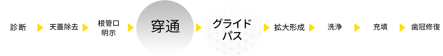 診断から歯冠修復までのフロー
